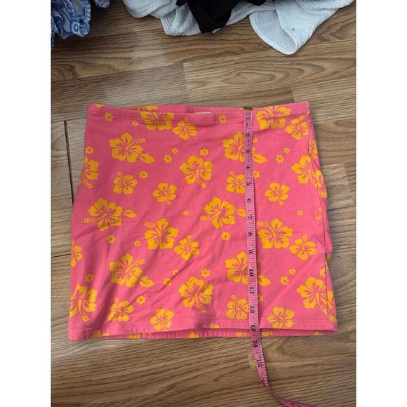 Garage Hibiscus Mini Skirt Size Small - Picture 2 of 5